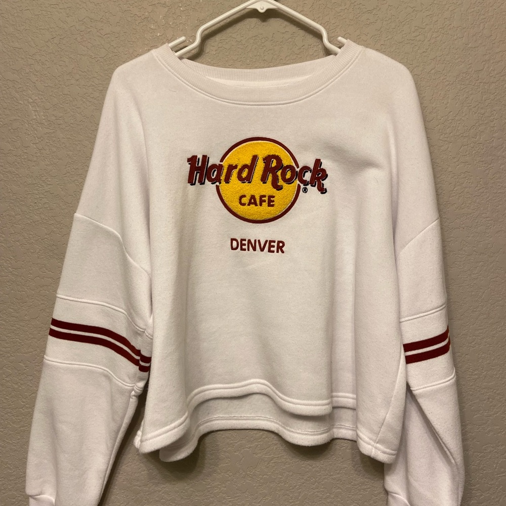 Hard Rock Cafe White Tee with Red and Yellow Logo